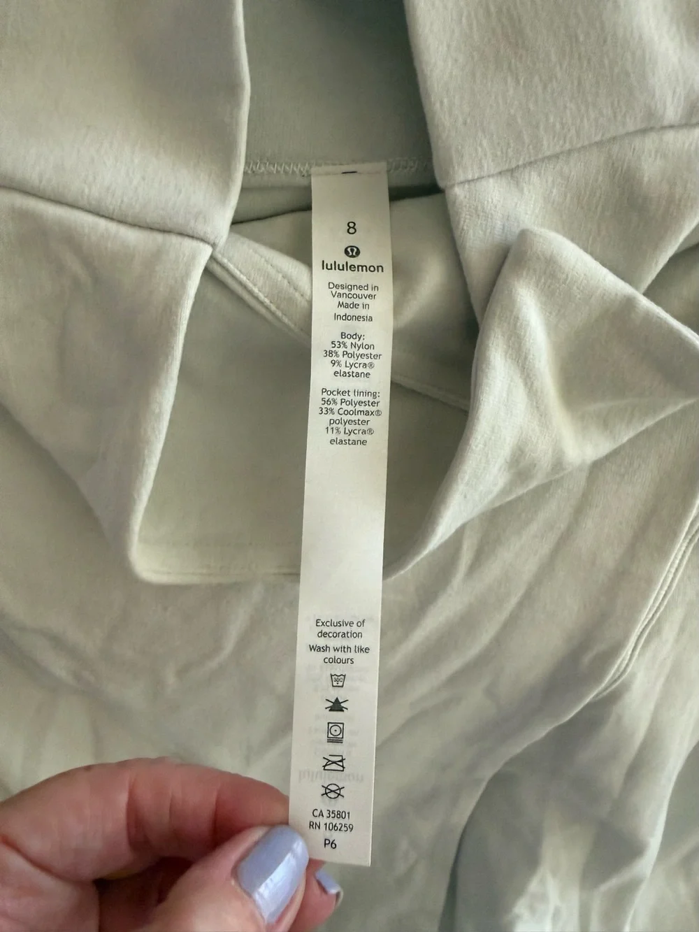 2019 Lululemon Rulu Rally Wrap Heathered Ocean Mist Size 8